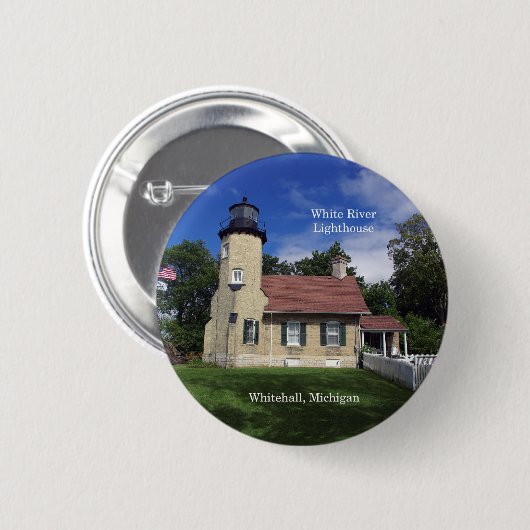 Schaltfläche White River Lighthouse Button (Vorne & Hinten)