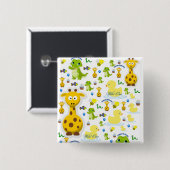 Schaltfläche "Wild One First Birthday Square" Button (Vorne & Hinten)