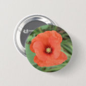 Schaltfläche "Wild Poppy Blume" Button (Vorne & Hinten)