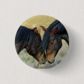 Schaltfläche "Wilde Pferde berühren" Button (Vorderseite)