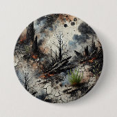 Schaltfläche "Wildfire Aftermathe Abstrakt Art" Button (Vorderseite)