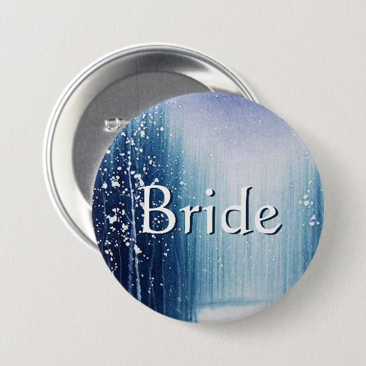 Schaltfläche "Winter Egrets Bride" Button (Vorne & Hinten)