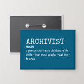 Schaltfläche "Witty Archivist" Button (Vorderseite/Rückseite)
