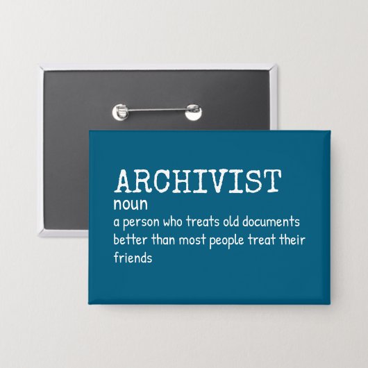 Schaltfläche "Witty Archivist" Button (Vorderseite/Rückseite)