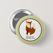 Schaltfläche "Woodland Red Fox NAME TAG" Button (Vorne & Hinten)
