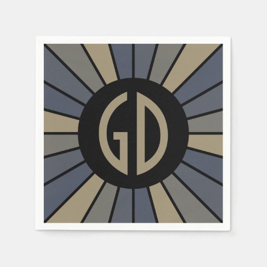 SCHALTFLÄCHE XII + Foto, Text, Monogramm Serviette (Vorderseite)