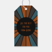 SCHALTFLÄCHE XIX + Foto, Text, Monogramm Geschenkanhänger (Rückseite)