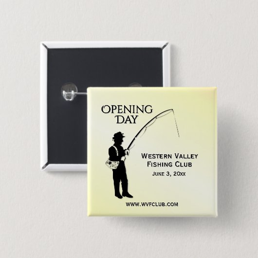 Schaltfläche "Yellow Openday Fishing Club" Button (Vorne & Hinten)