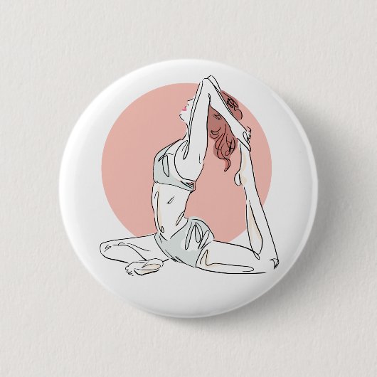 Schaltfläche Yoga Frau Button (Vorderseite)