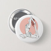 Schaltfläche Yoga Frau Button (Vorne & Hinten)