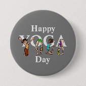 Schaltfläche "Yoga in Buchstabenformen für Frauen" Button (Vorderseite)