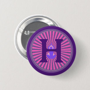 Schaltfläche - Yoga Zen - Personalisiert - Initial Button