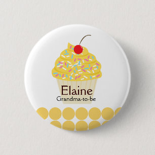 Schaltfläche "Yummy Cupcake NAME TAG Personalisier Button