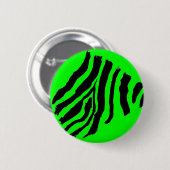 Schaltfläche Zebra Print (grün) Button (Vorne & Hinten)