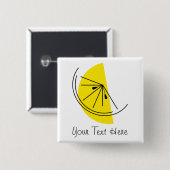 Schaltfläche Zitrus Lemon Text Button (Vorne & Hinten)
