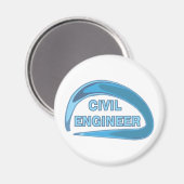 Schaltfläche "Ziviler Ingenieur" Magnet (Vorderseite/Rückseite)