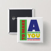 Schaltfläche zum Autismus-Platz Button (Vorne & Hinten)