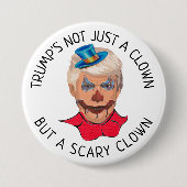 Schaltfläche zum Beängstigenden Clown von Donald T Button (Vorderseite)