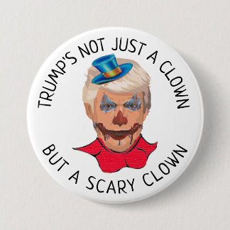 Schaltfläche zum Beängstigenden Clown von Donald T Button