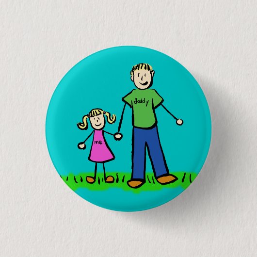 Schaltfläche zum Button von Vater und Tochter (Vorderseite)
