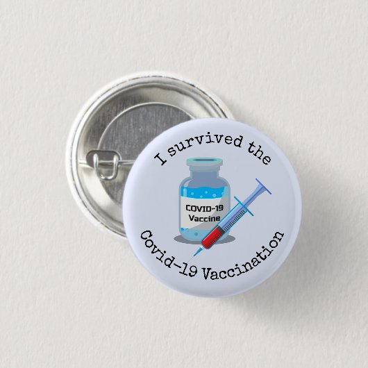 Schaltfläche zum Entwurf der Impfung Button (Vorne & Hinten)