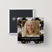 Schaltfläche zum Foto der lila Beerdigung Button (Vorne & Hinten)