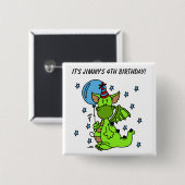 Schaltfläche zum Geburtstag eines angepassten Drac Button (Vorne & Hinten)