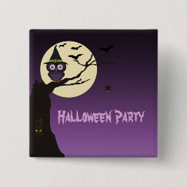 Schaltfläche zum Halloween-Party der Baumverzweigu Button