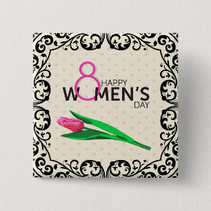 Schaltfläche zum Internationalen Frauentag Button