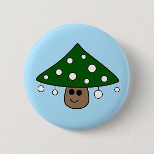 Schaltfläche zum Mushroom-Weihnachtsbaum Button