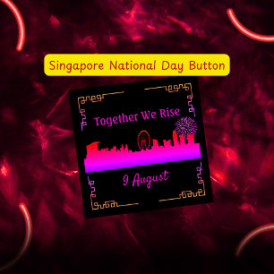 Schaltfläche zum Skyline National Day in Singapur Button
