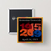 Schaltfläche zum Völkermord an Armenien Button (Vorne & Hinten)