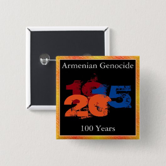 Schaltfläche zum Völkermord an Armenien Button (Vorne & Hinten)