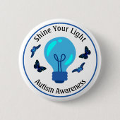 Schaltfläche zur Bewusstseinsbildung bei Glühbirne Button (Vorderseite)