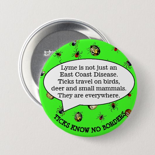 Schaltfläche zur Bewusstseinsbildung bei Lyme-Erkr Button (Vorne & Hinten)