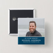 Schaltfläche zur Erinnerung an moderne Beerdigungs Button (Vorne & Hinten)