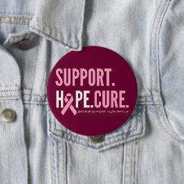 Schaltfläche zur Heilung von Brustkrebs Button