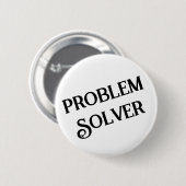 Schaltfläche zur Problemlösung Schwarz-weiß Button (Vorne & Hinten)