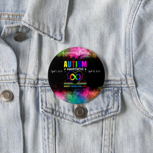 Schaltfläche zur Sensibilisierung für Autismus Button (Beispiel)