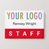 Schaltfläche "Zurück Name Abzeichen" des Red Staff Button (Vorderseite)