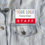 Schaltfläche "Zurück Name Abzeichen" des Red Staff Button (Insitu)