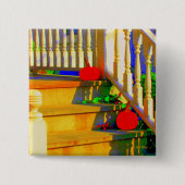 Schaltfläche 'Zwei Pumpkins' Square Button (Vorderseite)