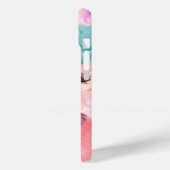 SCHALTFLÄCHEN, AQUAMARINE ROSE UND ANEMONEN-BLUME Case-Mate iPhone HÜLLE (Rückseite / Links)