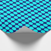 Schaltflächen - Cyan on Deep Navy Geschenkpapier (Ecke)