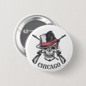 Schaltflächen für benutzerdefinierten Text - Skull Button (Vorne & Hinten)