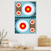 Schaltflächen für den Circle Target Robot Poster (Küche)