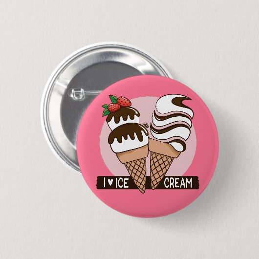 Schaltflächen für den Eiskrem-Lover Button (Vorne & Hinten)