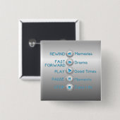 Schaltflächen für die Kontrolle Lebensdauer Silver Button (Vorne & Hinten)