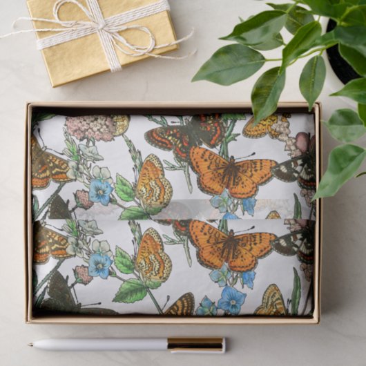 SCHALTFLÄCHEN IM NATURGEWEBSBUCH SEIDENPAPIER (Geschenk)