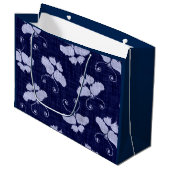 SCHALTFLÄCHEN IN BLAU GROßE GESCHENKTÜTE (Vorderseite Schrägansicht)